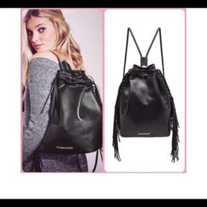 Victoria’s Secret Black Fringe Backpack 😍